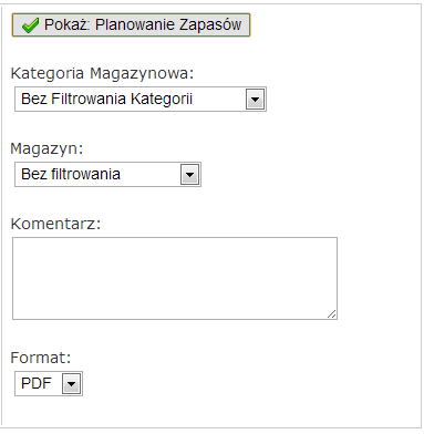 raporty magazynowe - Planowanie zapasów raporty magazynowe - Planowanie zapasów