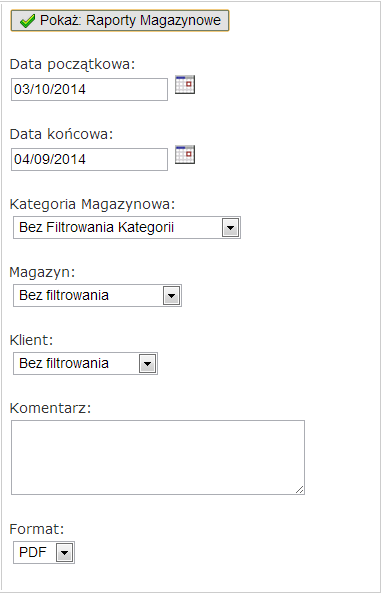 raporty magazynowe raporty magazynowe